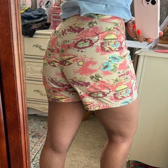 Old Navy Hawaiian Board Shorts Mens Pink Tropical Postcard Print Size 2 - Picture 10 of 10